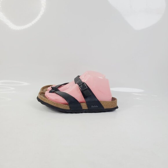 Betula By Birkenstock Women's Black Mayari Leather Slide Sandal Size 8.5 - Picture 2 of 6